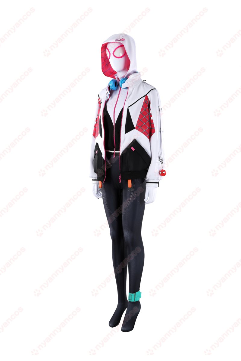 画像3: 高品質 実物撮影 グウェン Gwen  オールニュー・スパイダー・グウェン ゴーストスパイダー Spider-Man スパイダーマン  風 コスプレ衣装  コスチューム (3)