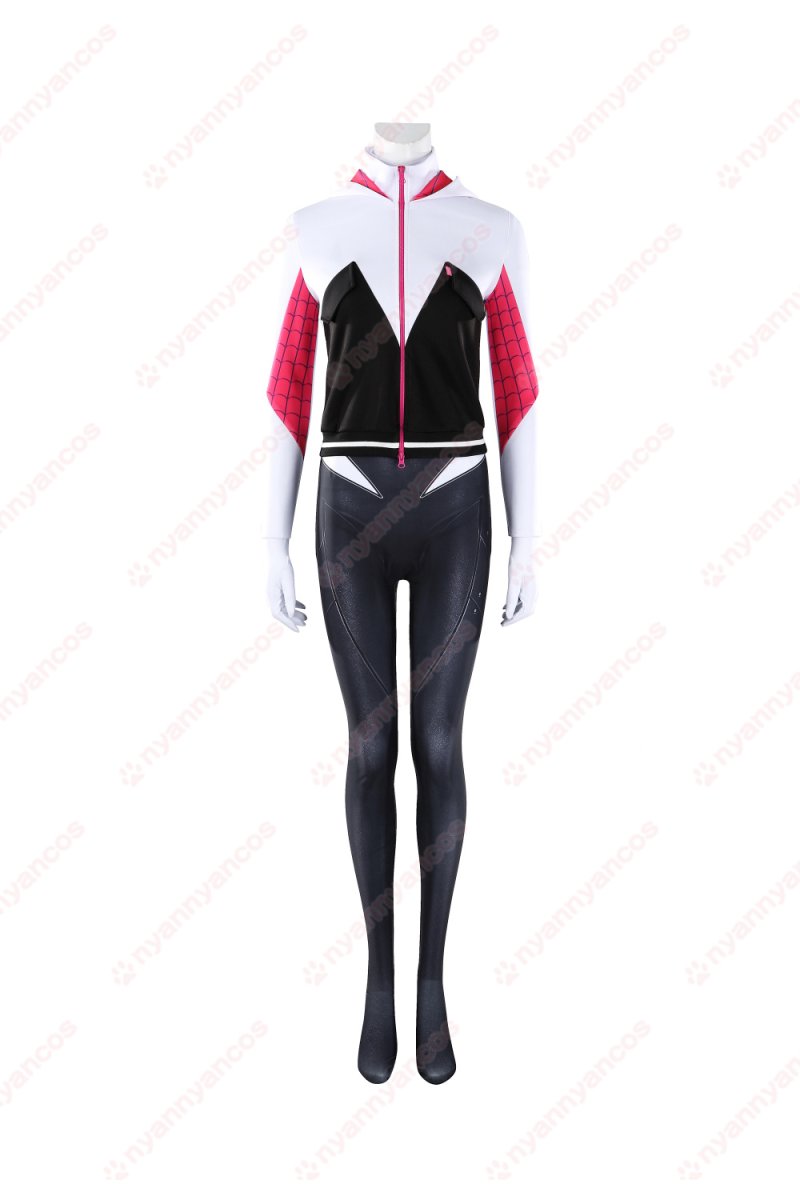 画像6: 高品質 実物撮影 グウェン Gwen  オールニュー・スパイダー・グウェン ゴーストスパイダー Spider-Man スパイダーマン  風 コスプレ衣装  コスチューム (6)