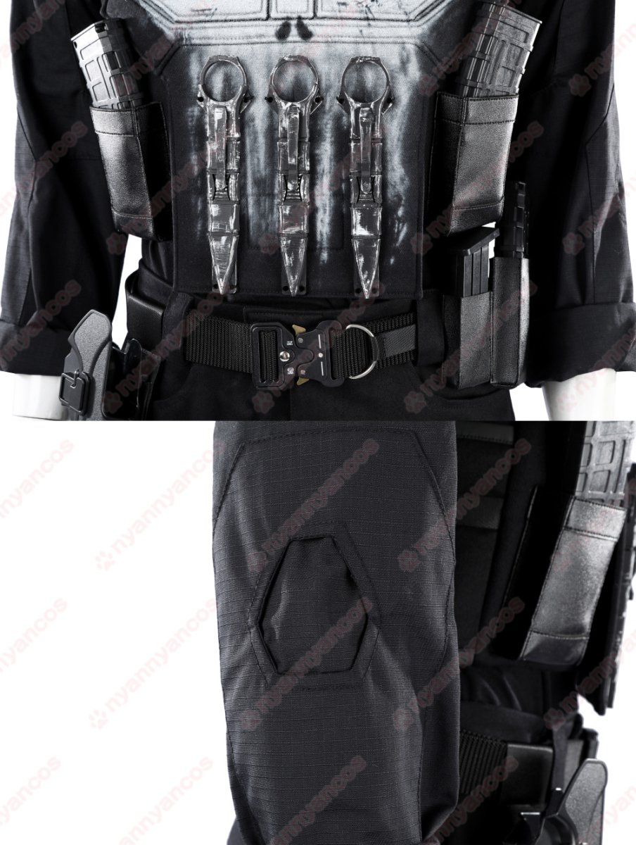 画像10: 【武器無し】高品質 実物撮影  パニッシャー Punisher  スパイダーマン：ブランド・ニュー・デイ  Spider-Man  風 コスプレ衣装  コスチューム オーダーメイド (10)