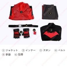 画像20: 高品質 実物撮影   レッドフード Red Hood  ジェイソン・トッド ロビン バットマン   風    コスチューム　コスプレ衣装  オーダーメイド (20)