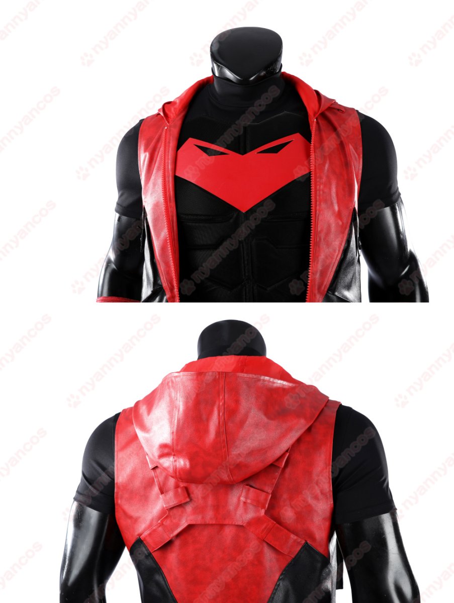 画像6: 高品質 実物撮影   レッドフード Red Hood  ジェイソン・トッド ロビン バットマン   風    コスチューム　コスプレ衣装  オーダーメイド (6)