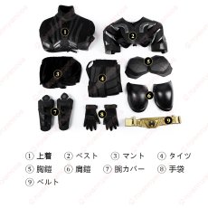 画像33: 高品質 実物撮影  バットマン ブルース・ウェイン 風 ダークナイト Batman 2008映画  コスプレ衣装 コスチューム (33)