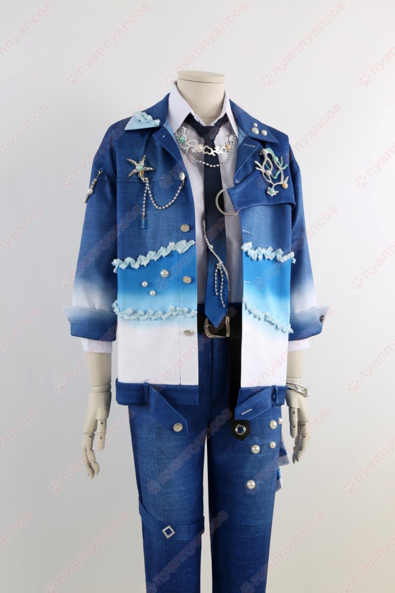 画像5: 高品質 実物撮影 乙狩アドニス 神崎颯馬 遊木真 深海奏汰 月永レオ 青葉つむぎ 巴日和 Deep into you Neptu ネプトゥ 十周年   あんさんぶるスターズ! あんスタ 風 コスチューム コスプレ衣装  オーダーメイド (5)