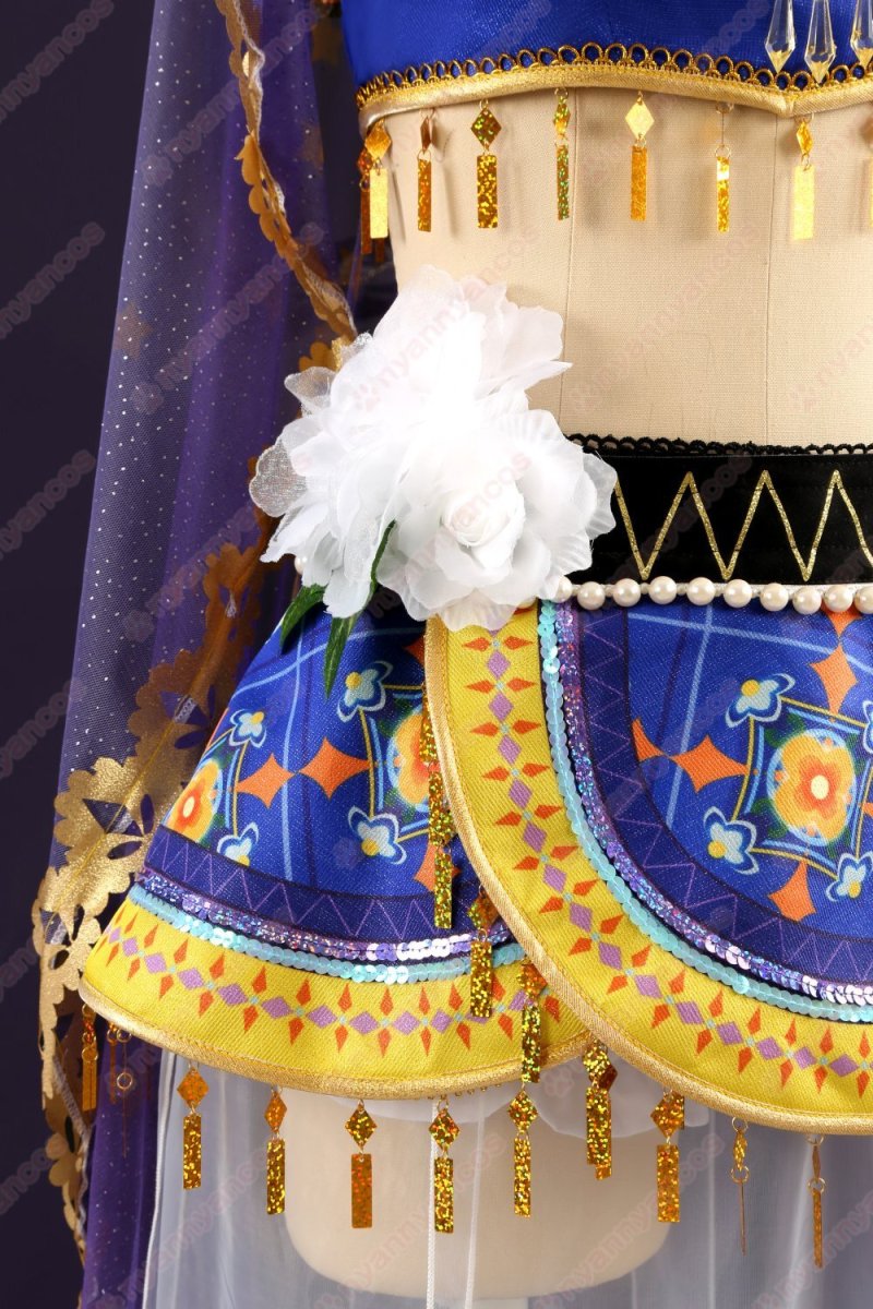 画像6: 高品質 実物撮影  園田海未  踊り子編　覚醒後 μ's  LoveLive! ラブライブ！  風  コスプレ衣装 コスチューム オーダーメイド (6)