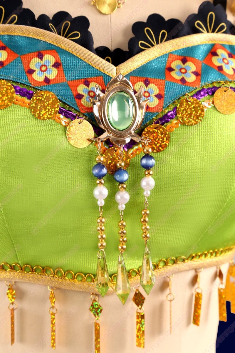 画像5: 高品質 実物撮影  小泉花陽  踊り子編　覚醒後 μ's  LoveLive! ラブライブ！  風  コスプレ衣装 コスチューム オーダーメイド (5)