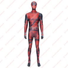 画像1: 高品質 実物撮影 デッドプール Deadpool ウェイド ウィルソン 風 全身タイツ ゼンタイ 子供 コスプレ衣装 コスチューム (1)