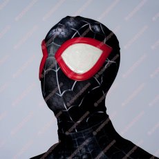 画像5: 高品質 実物撮影 マイルズ・モラレス スパイダーマン 風 全身タイツ ゼンタイ 子供 コスプレ衣装 コスチューム (5)