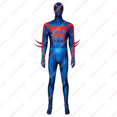 画像1: 高品質 実物撮影 スパイダーマン2099 スパイダーマン:アクロス・ザ・スパイダーバース 2 風 全身タイツ ゼンタイ 子供 コスプレ衣装 コスチューム (1)