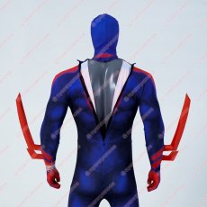 画像10: 高品質 実物撮影 スパイダーマン2099 スパイダーマン:アクロス・ザ・スパイダーバース 2 風 全身タイツ ゼンタイ 子供 コスプレ衣装 コスチューム (10)