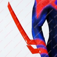 画像12: 高品質 実物撮影 スパイダーマン2099 スパイダーマン:アクロス・ザ・スパイダーバース 2 風 全身タイツ ゼンタイ 子供 コスプレ衣装 コスチューム (12)