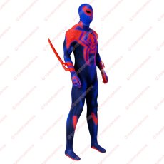 画像2: 高品質 実物撮影 スパイダーマン2099 スパイダーマン:アクロス・ザ・スパイダーバース 2 風 全身タイツ ゼンタイ 子供 コスプレ衣装 コスチューム (2)