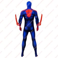 画像4: 高品質 実物撮影 スパイダーマン2099 スパイダーマン:アクロス・ザ・スパイダーバース 2 風 全身タイツ ゼンタイ 子供 コスプレ衣装 コスチューム (4)