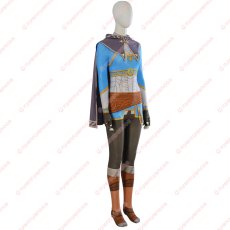 画像2: 高品質 実物撮影 ゼルダ 風 英傑服 ゼルダの伝説 ブレス オブ ザ ワイルド 風 全身タイツ ゼンタイ 子供 コスプレ衣装 コスチューム (2)