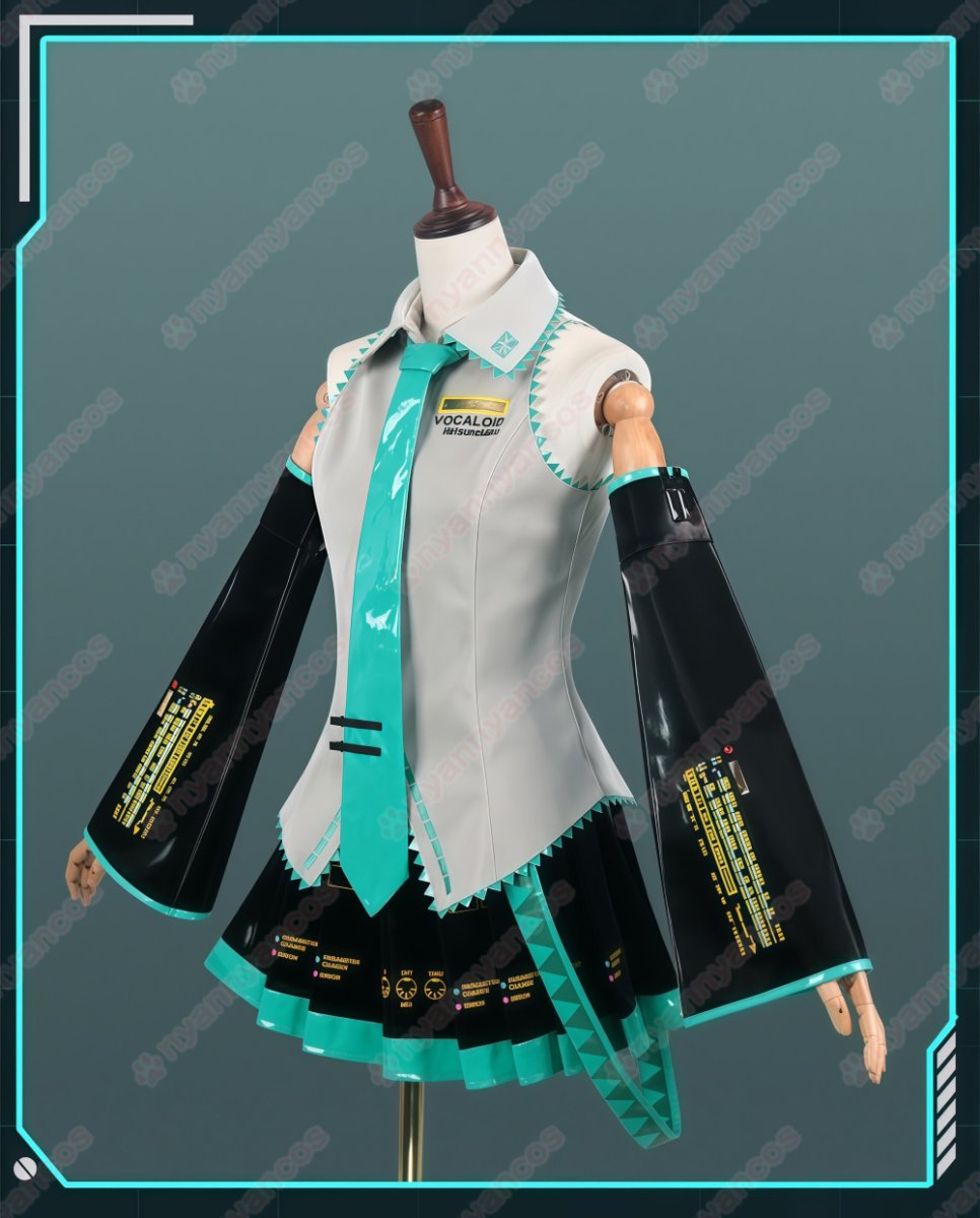画像2: 高品質 実物撮影  初音ミク MIKU  風  コスプレ衣装 コスチューム (2)