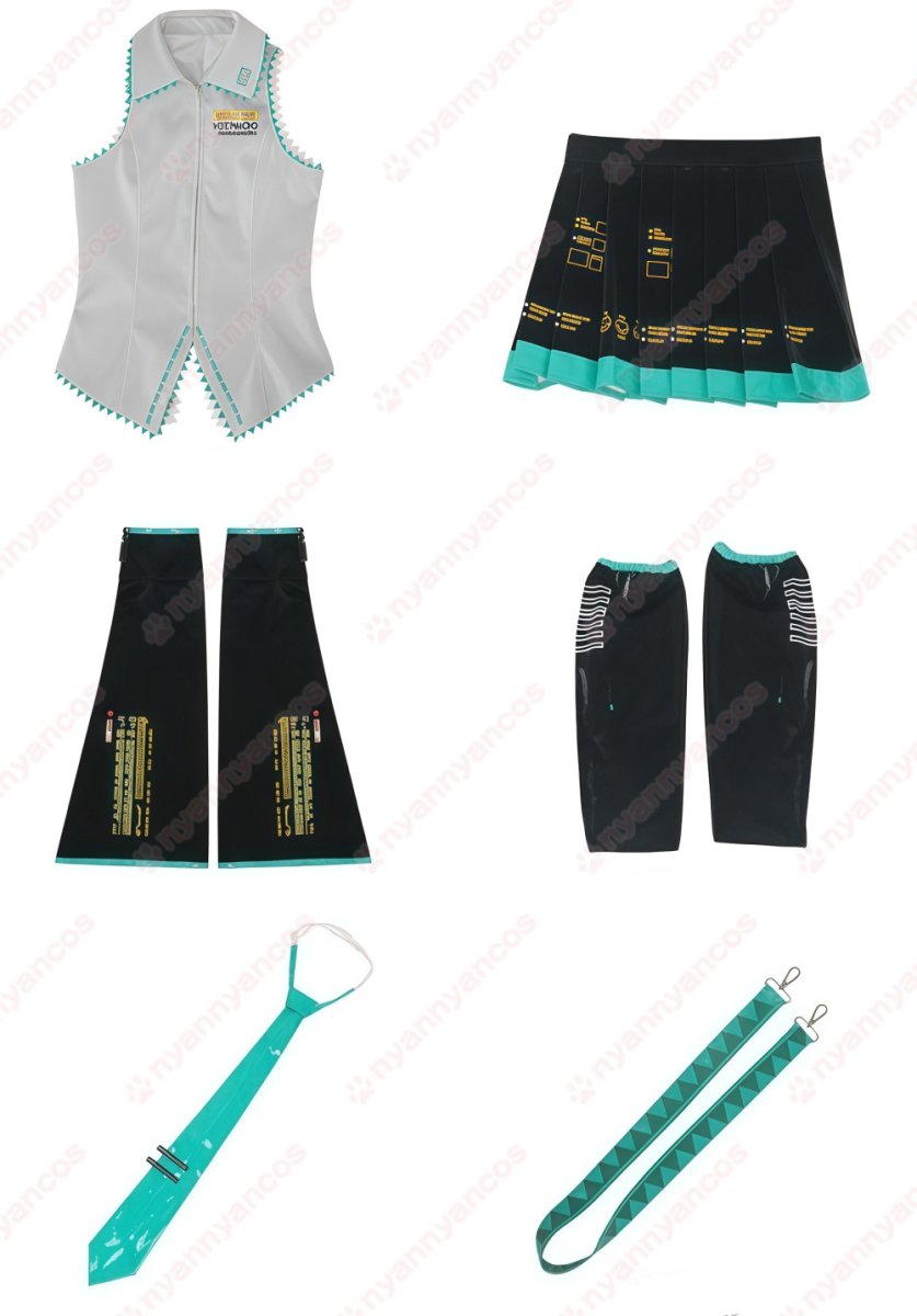 画像7: 高品質 実物撮影  初音ミク MIKU  風  コスプレ衣装 コスチューム (7)