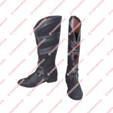 画像2: 高品質 実物撮影  Fate/Grand Order フェイト・グランドオーダー Fate/Apocrypha フェイト・アポクリファ 黒のセイバー ジークフリート コスプレ靴 ブーツ (2)