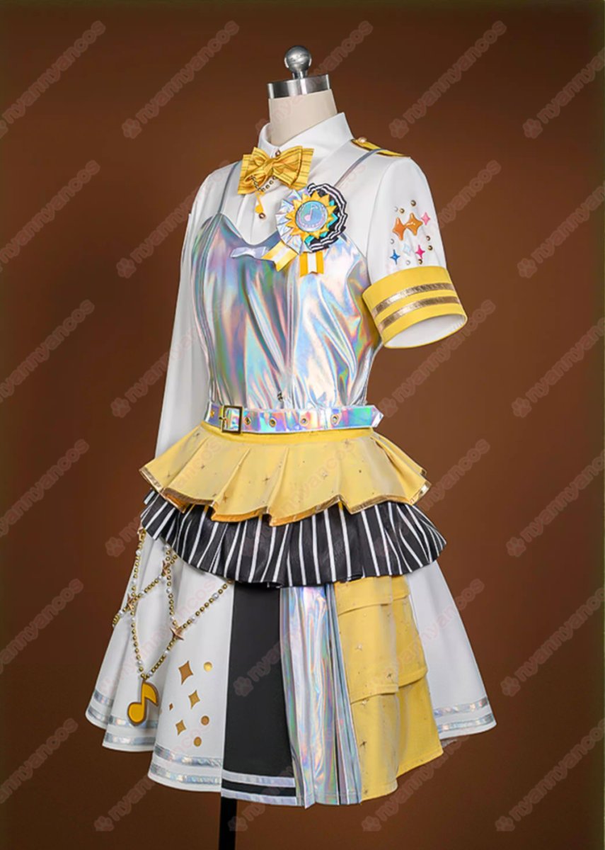 画像5: 高品質 実物撮影 鏡音リン プロセカ プロジェクトセカイ カラフルステージ！ feat.初音ミク 5th Anniversary 5周年 感謝祭 風 コスチューム コスプレ衣装  オーダーメイド (5)
