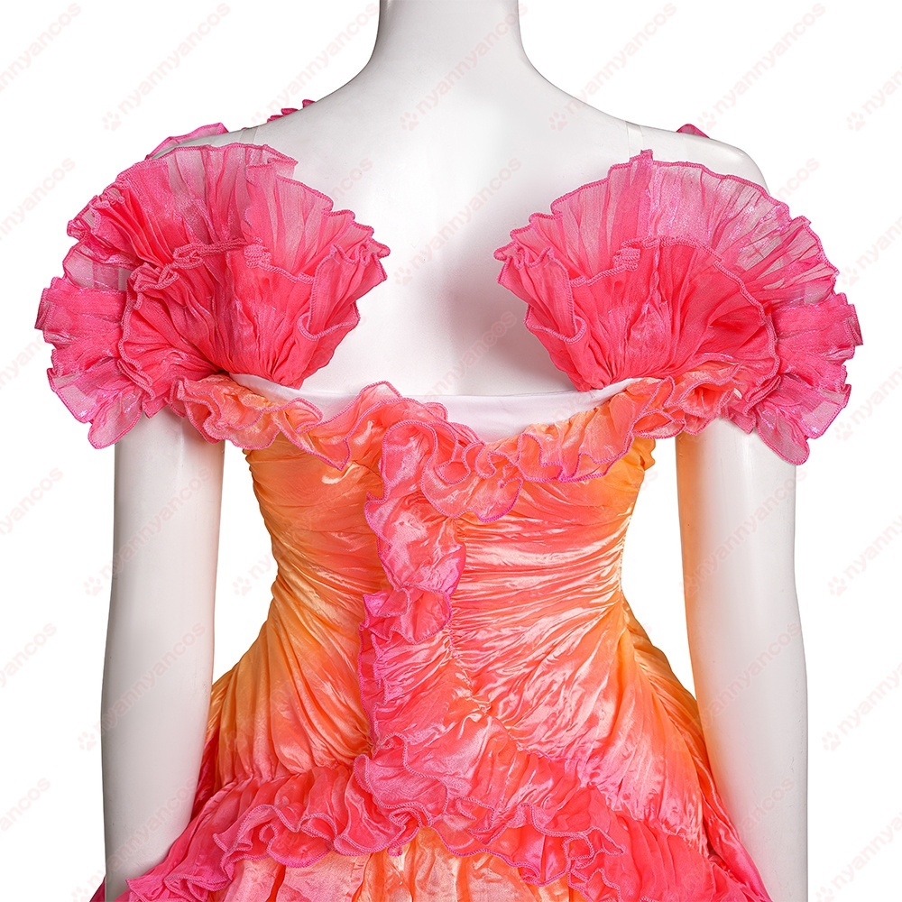 画像10: 高品質 実物撮影  グリンダ  Wicked ウィキッド ふたりの魔女  風 コスプレ衣装 コスチューム (10)