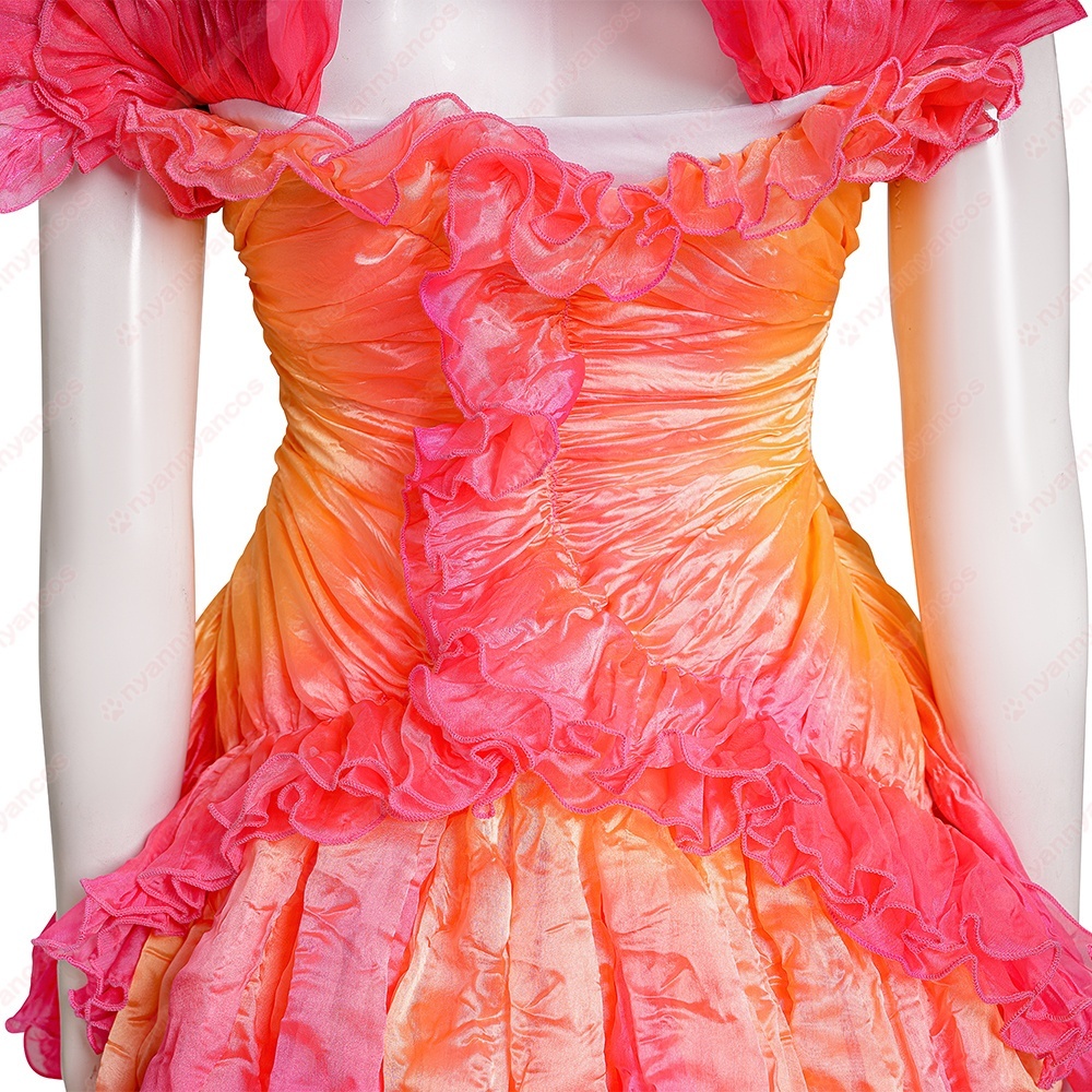 画像11: 高品質 実物撮影  グリンダ  Wicked ウィキッド ふたりの魔女  風 コスプレ衣装 コスチューム (11)