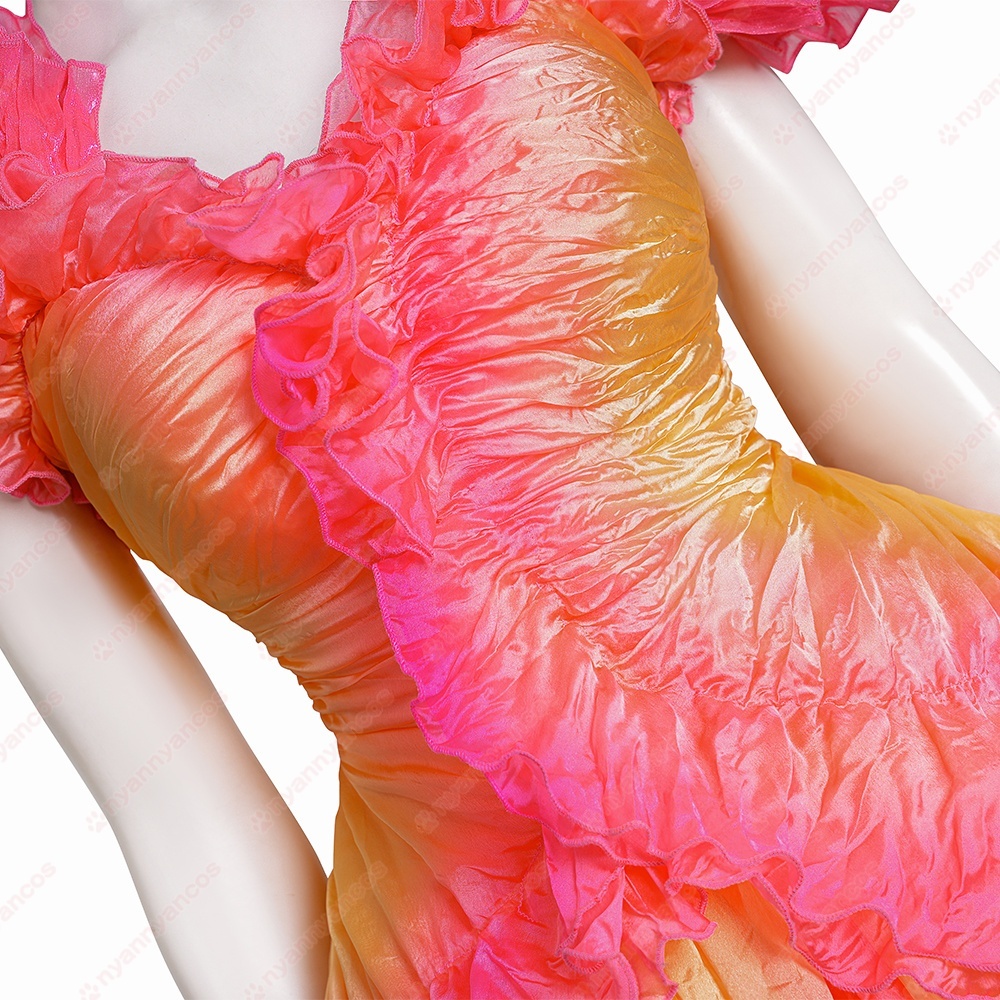 画像6: 高品質 実物撮影  グリンダ  Wicked ウィキッド ふたりの魔女  風 コスプレ衣装 コスチューム (6)