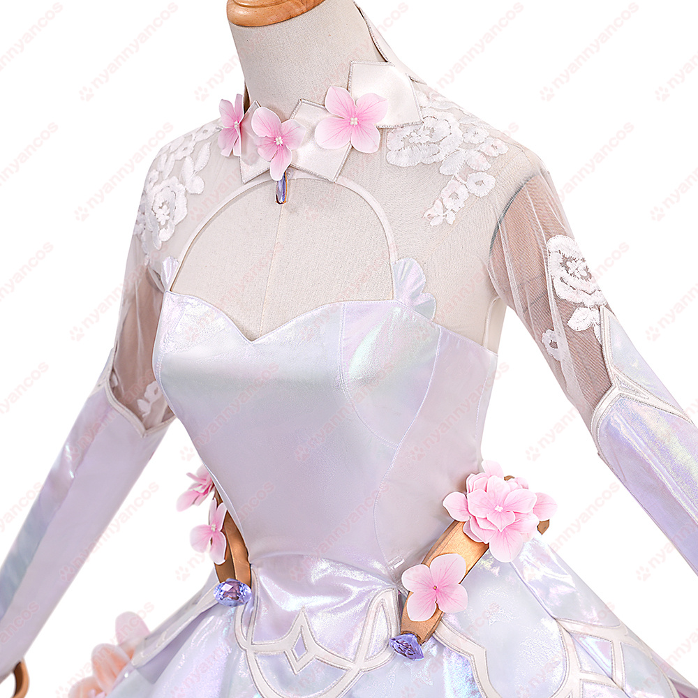 画像8: 高品質 実物撮影 キリコ  霧子 アジサイ フローラル・ドリーム  オーバーウォッチ Overwatch  風 コスチューム コスプレ衣装 オーダーメイド  (8)