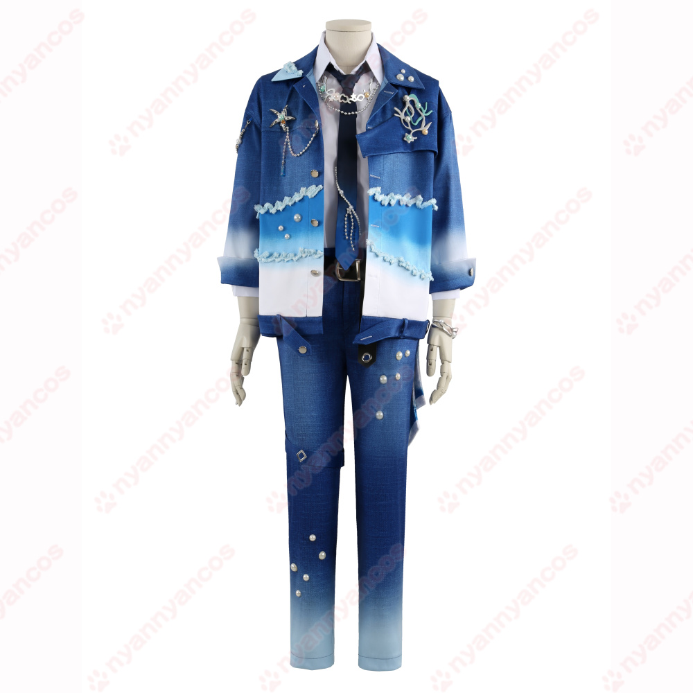 画像1: 高品質 実物撮影 乙狩アドニス 神崎颯馬 遊木真 深海奏汰 月永レオ 青葉つむぎ 巴日和 Deep into you Neptu ネプトゥ 十周年   あんさんぶるスターズ! あんスタ 風 コスチューム コスプレ衣装  オーダーメイド (1)